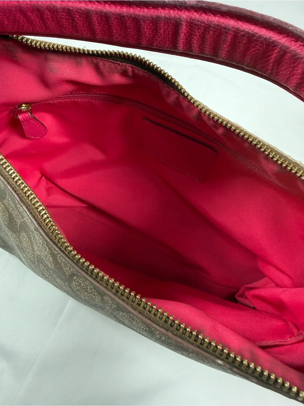 COACH Womens East West Celeste Hobo F34899 Signature Canvas Shoulder Bag Pink